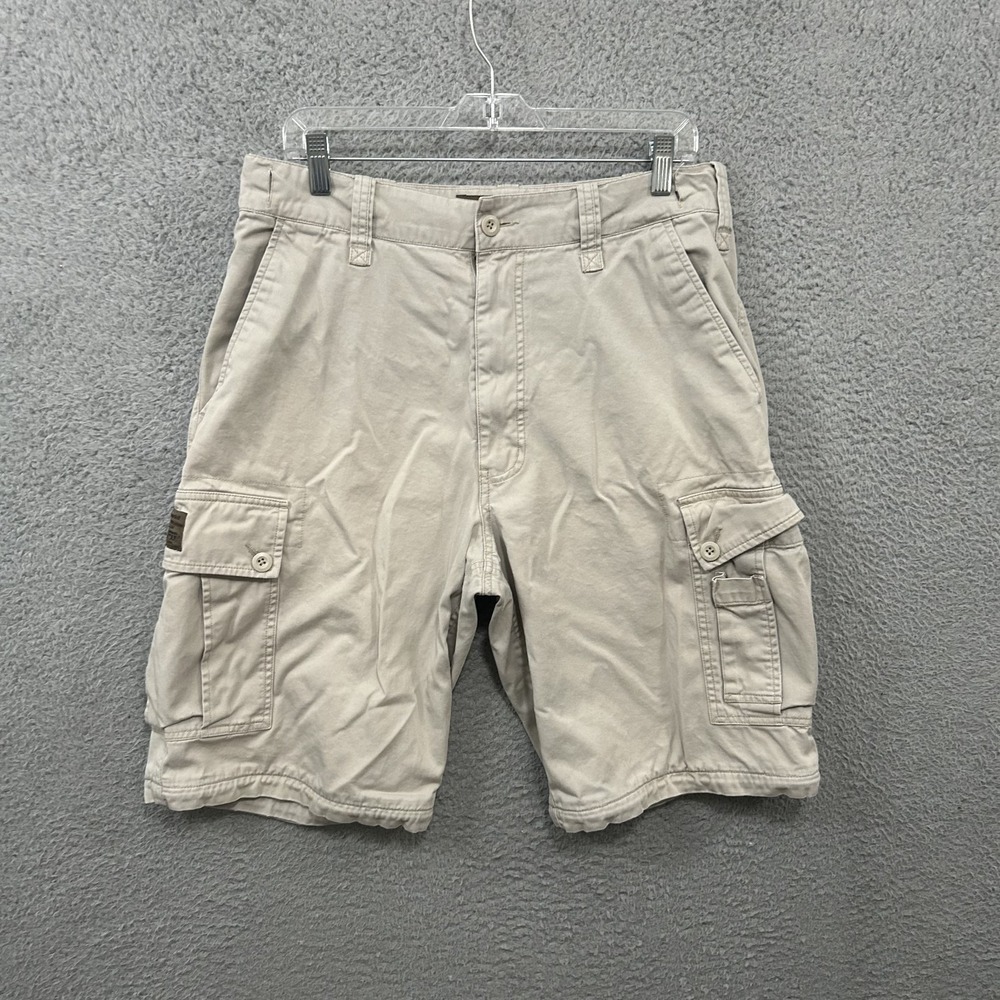 Abercrombie‎ Fitch Shorts Mens Medium Beige Cargo Cotton Casual Y2K Adult